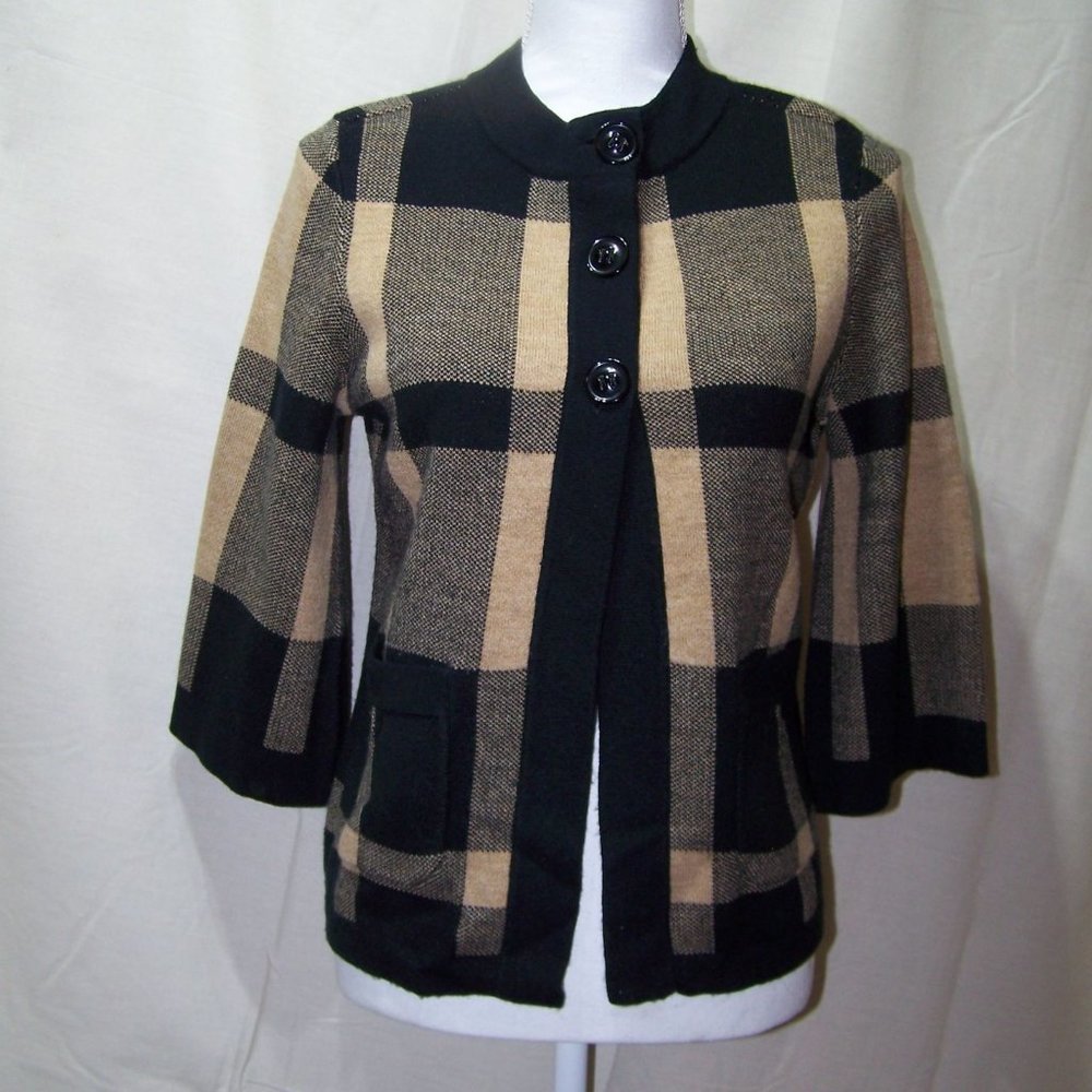 Mercer Street Studio Sweater Jacket Cape 3/4 Sleeve S